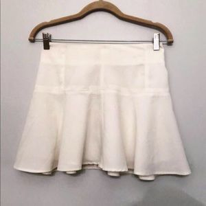 white flare skirt